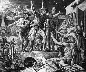 羊飼いたちの礼拝 作： Julius Schnorr von Carolsfeld