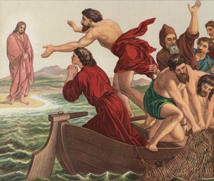 ティベリアの湖に現れるキリスト 作： Julius Schnorr von Carolsfeld