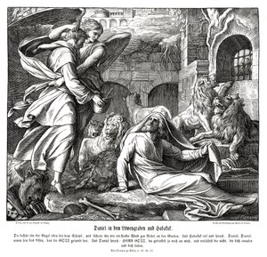 ダニエルとライオンの巣窟 作： Julius Schnorr von Carolsfeld