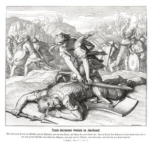ダビデがゴリアテを倒す 作： Julius Schnorr von Carolsfeld