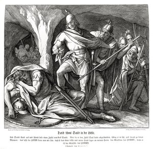 ダビデはサウルの命を助ける 作： Julius Schnorr von Carolsfeld