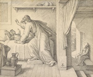 エリヤ、ザレファテのやもめの息子をよみがえらせる 作： Julius Schnorr von Carolsfeld