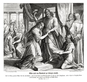 エステルが女王になる、エステル 作： Julius Schnorr von Carolsfeld