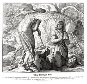 ギデオンは裁判官として召集される（士師記 作： Julius Schnorr von Carolsfeld