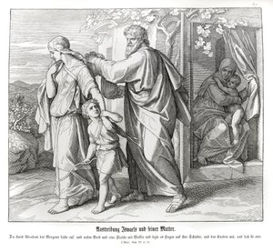 ハガルとイシュマエルが追い出される、創世記 作： Julius Schnorr von Carolsfeld