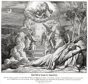 ヤコブが天への梯子の夢を見る（創世記 作： Julius Schnorr von Carolsfeld