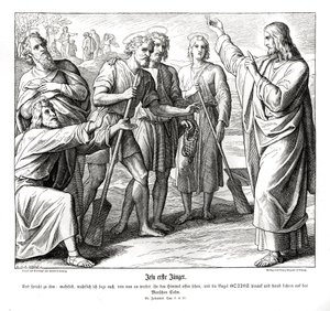 イエスとナサニエル、ヨハネの福音書 作： Julius Schnorr von Carolsfeld