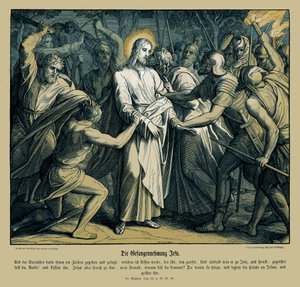 イエスの裏切り、マタイの福音書 作： Julius Schnorr von Carolsfeld