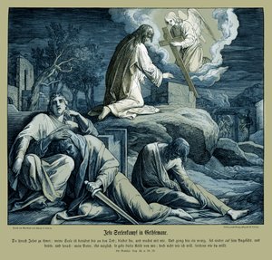 ゲッセマネの園のイエス（マタイ福音書 作： Julius Schnorr von Carolsfeld