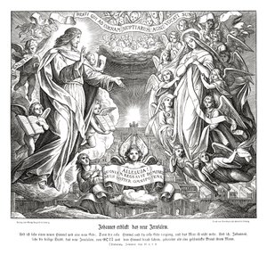 ヨハネが見た新しいエルサレムの姿、ヨハネの黙示録 作： Julius Schnorr von Carolsfeld