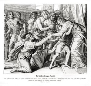 ヨセフが兄弟に認められる（創世記 作： Julius Schnorr von Carolsfeld