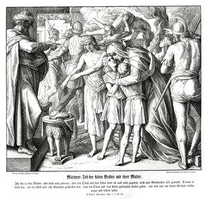 7人の息子の殉教、第2マカビース記 作： Julius Schnorr von Carolsfeld