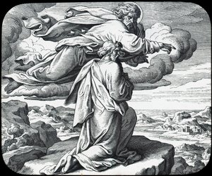 モーセはイスラエルの地、19世紀を見る 作： Julius Schnorr von Carolsfeld