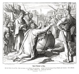 パウロのローマ到着、使徒の働き 作： Julius Schnorr von Carolsfeld