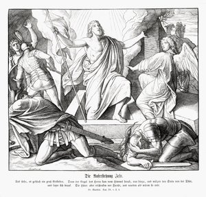 イエスの復活、マタイの福音書 作： Julius Schnorr von Carolsfeld