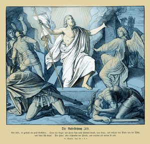 イエスの復活、マタイの福音書 作： Julius Schnorr von Carolsfeld