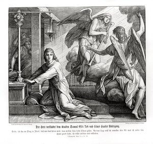 サムエルはエリの死の予言を受ける 作： Julius Schnorr von Carolsfeld