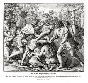 ベニヤミンの息子たちとシロの娘たち 士師記 作： Julius Schnorr von Carolsfeld