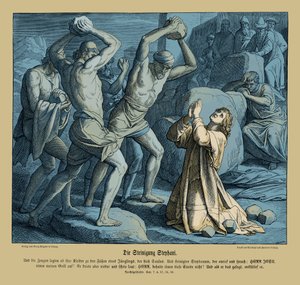 ステファノの石打ち、使徒の働き 作： Julius Schnorr von Carolsfeld