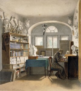彼の研究の芸術家 作： Julius Schnorr von Carolsfeld