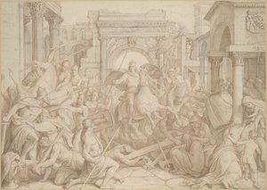 シャルルマーニュのパヴィアへの入り口、1840年。 作： Julius Schnorr von Carolsfeld