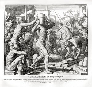 イスラエル人がエジプトで奴隷になった、出エジプト記 作： Julius Schnorr von Carolsfeld