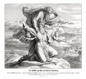 主はモーセに約束の地を示される（申命記 作： Julius Schnorr von Carolsfeld