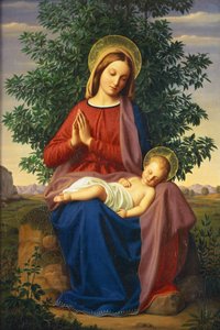 マドンナと子供、1855 作： Julius Schnorr von Carolsfeld
