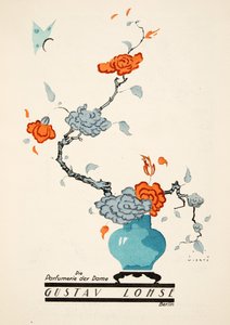 グスタフローゼの広告、女性用香水、Styl、pub.1922（pochoir print）から 作： Jupp Wiertz