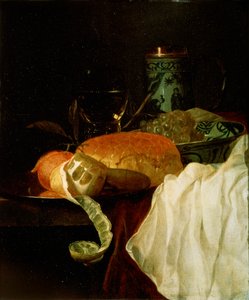 果実、パン、ワイン」 17世紀   作： Juriaen van Streeck