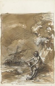 革命、ロワイヤル広場の装飾、1795 革命 (オブジェクトのタイトル) 作： Jurriaan Andriessen