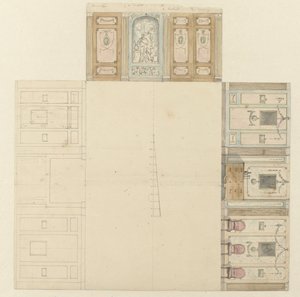部屋の 3 つの壁の装飾のためのデザイン 作： Jurriaan Andriessen