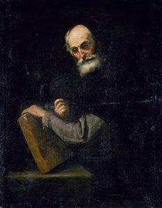 哲学者」1640年頃（油彩・キャンバス 作： Jusepe de Ribera
