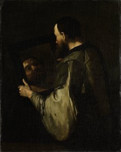 鏡を持つ哲学者 作： Jusepe de Ribera (copy after)