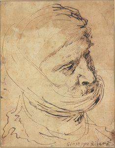 あごひげを生やした、あごの周りを布で縛った 作： Jusepe de Ribera