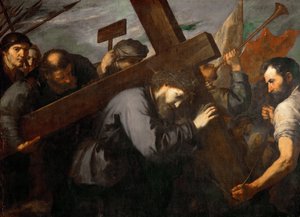 Jesus portant la Croix - 十字架を担ぐキリスト - Jose de Ribera (1591-1652).1635年頃、キャンバスに油彩。サイズ：144x198 cm。ヴィエンヌの美術史博物館