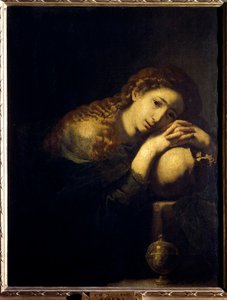 懺悔するマドレーヌスパグノレットを「スペイン人」と呼んだホセ・デ・リベラの絵画（1591～1652年
