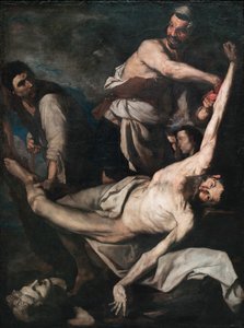 Le martyre de saint Barthelemy - The Martyrdom of Saint Bartholomew - Peinture de Jose de Ribera, dit lo Spagnoletto (l