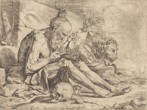 サン・ジェローム・レディング 作： Jusepe de Ribera