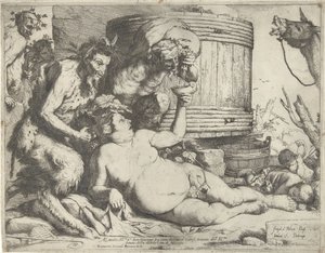 ワイン樽のシレノス 作： Jusepe de Ribera