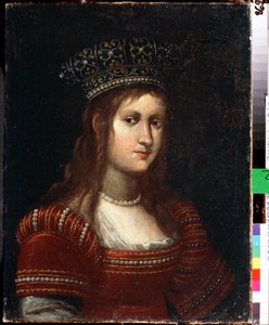 オーストリア大公マリー・マドレーヌ (1589-1631) の肖像、トスカーナ大公爵夫人 (オーストリア大公マリア・マグダレーナの肖像)。 Justus Suttermans (1597-1681) の絵画。 キャンバスに油彩、66 x 50 cm。 16～18世紀のフランドル派 作： Justus Sustermans