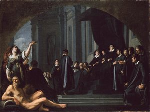 メディチ家のフェルディナンド2世に忠誠を誓うフィレンツェの元老院議員たち（1621-1626年 作： Justus Sustermans