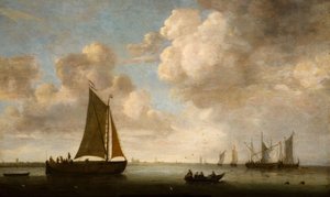1660年のオランダ海岸の遠景。