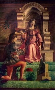 音楽 1470年頃（ポプラ材に油彩） 作： Justus of Ghent