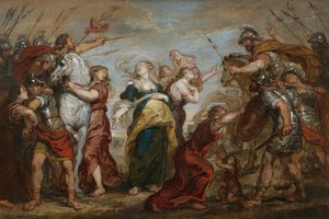 ローマ人とサビニ人の和解、c。 1655-1656。