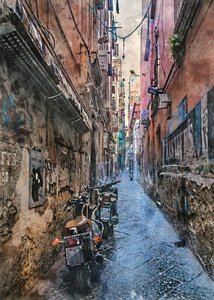 ヨーロッパの歴史的都市の路地