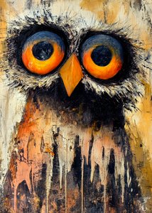 強烈なフクロウの視線 作： Justyna Jaszke