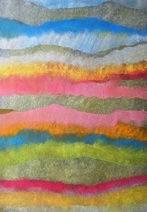 鮮やかな抽象風景画 作： 