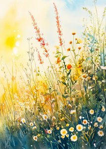 色鮮やかな野の花 作： 