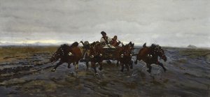 ポーランド語  Czwórka 四つ並び 作： JózefChełmoński